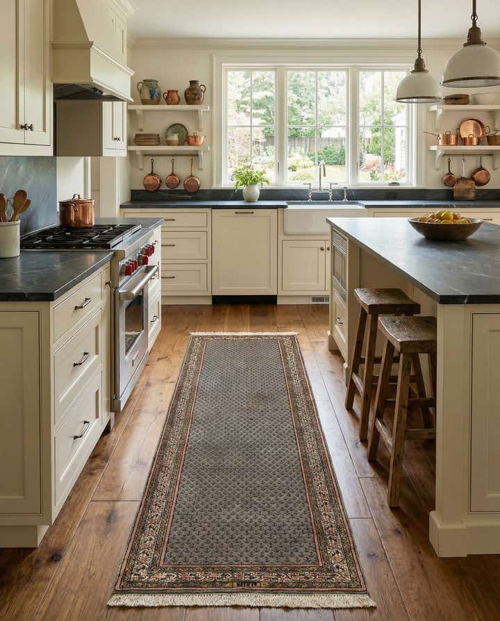 2' 9 x 10' 6 Hand Knotted Mir Wool Runner Rug