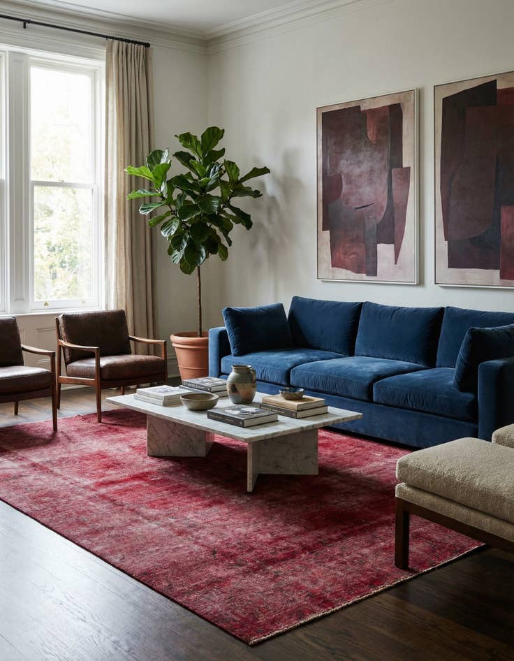 Detail image of 9' 7 x 11' 7  Hand Knotted Ultra Vintage Persian Wool Rug