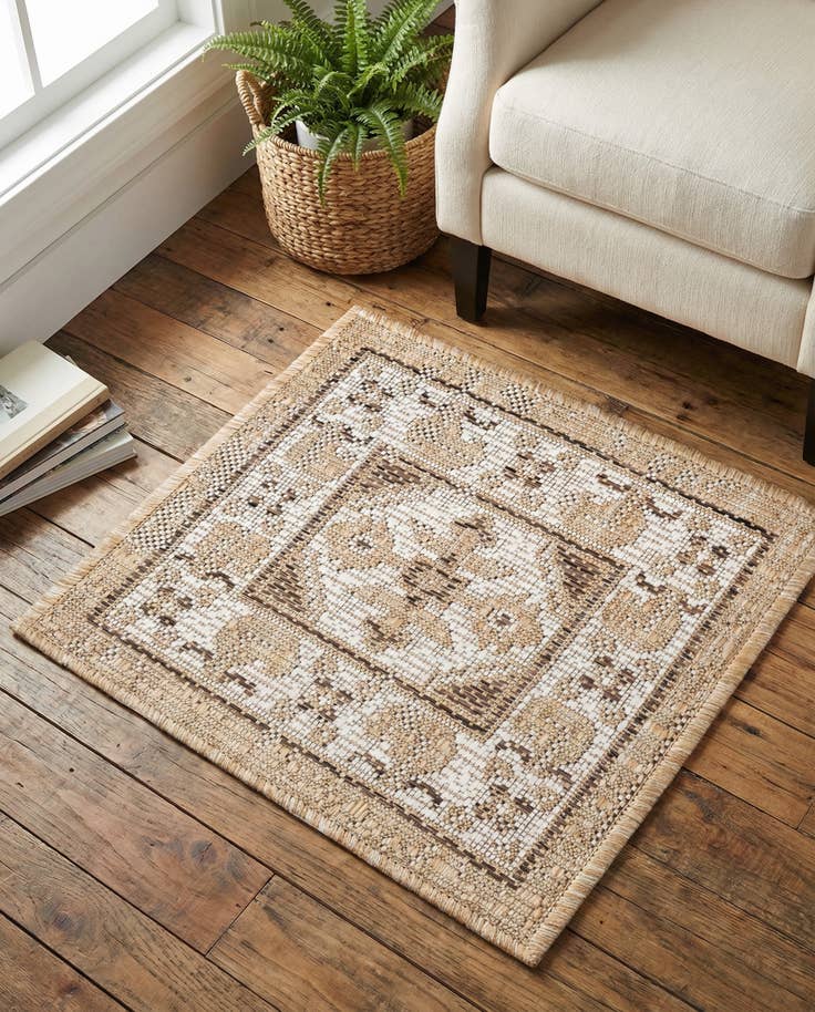 Detail image of 1' 4 x 1' 4 Easy-Clean Traditional Indoor / Outdoor Sample Rug