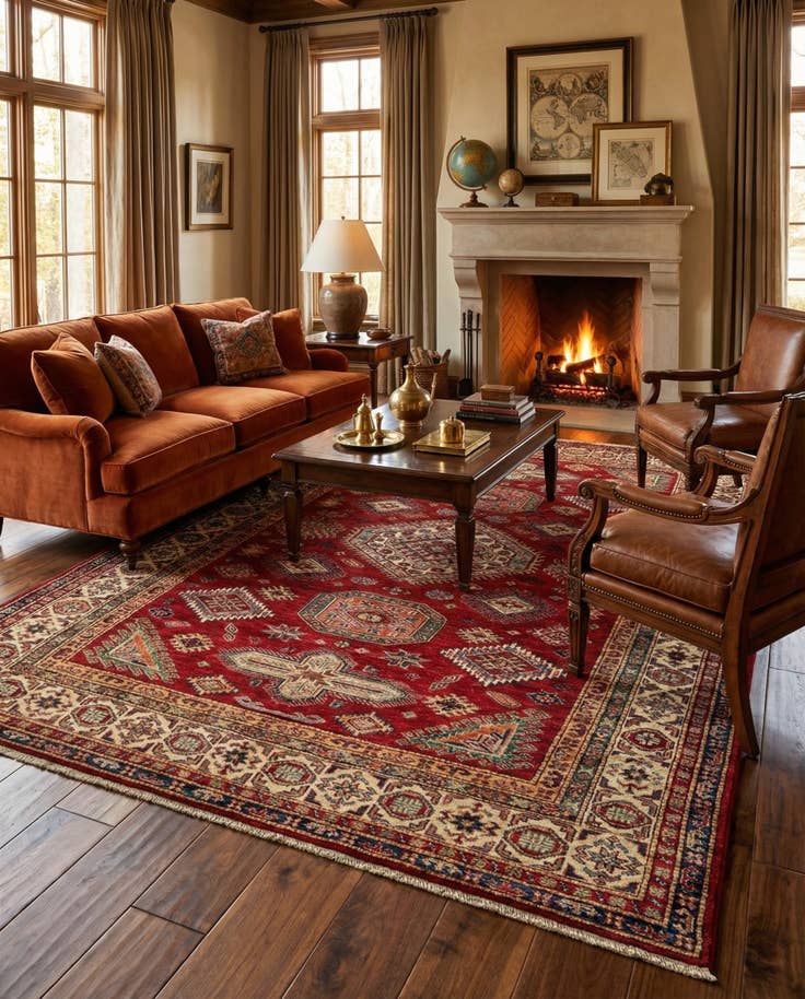 Detail image of 5' 5 x 8' Kazak Wool Rug