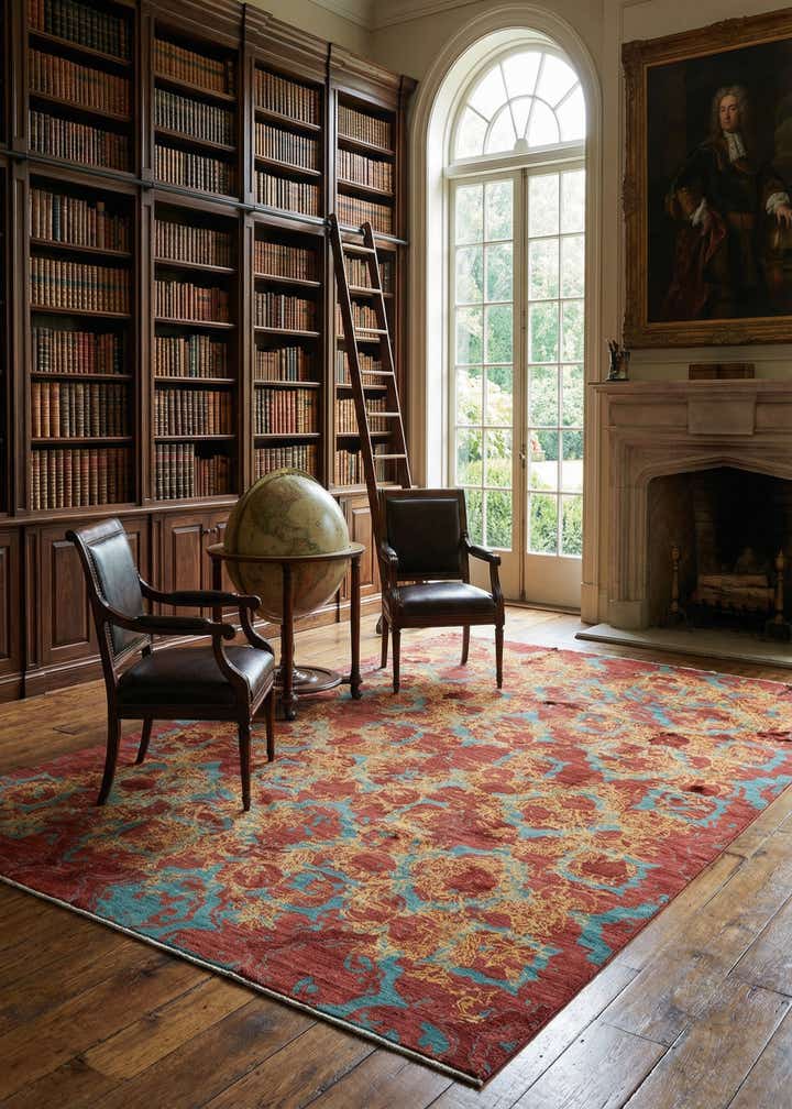 6' 7 x 10' 2 Hand Knotted Anar Rug