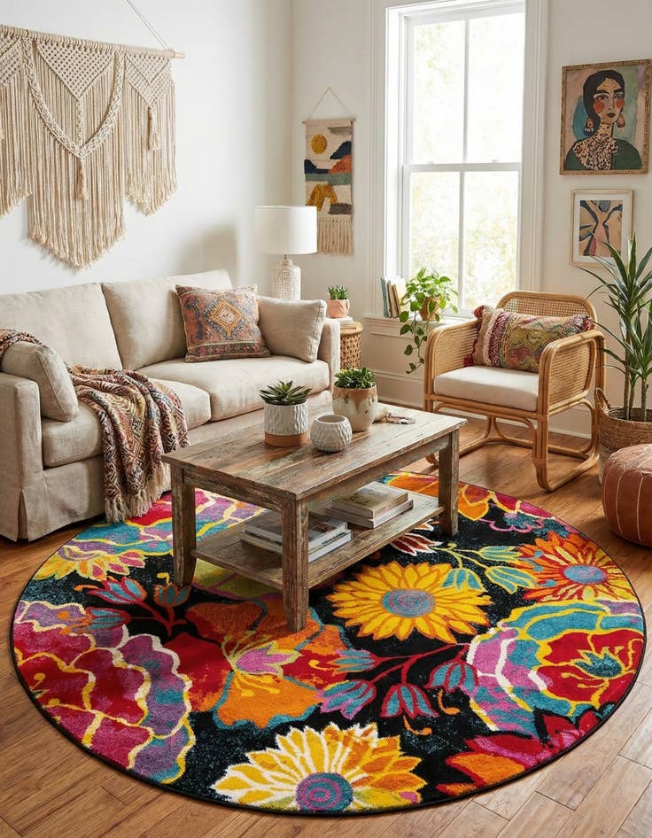 Detail image of 8' x 8' Florence Round Rug