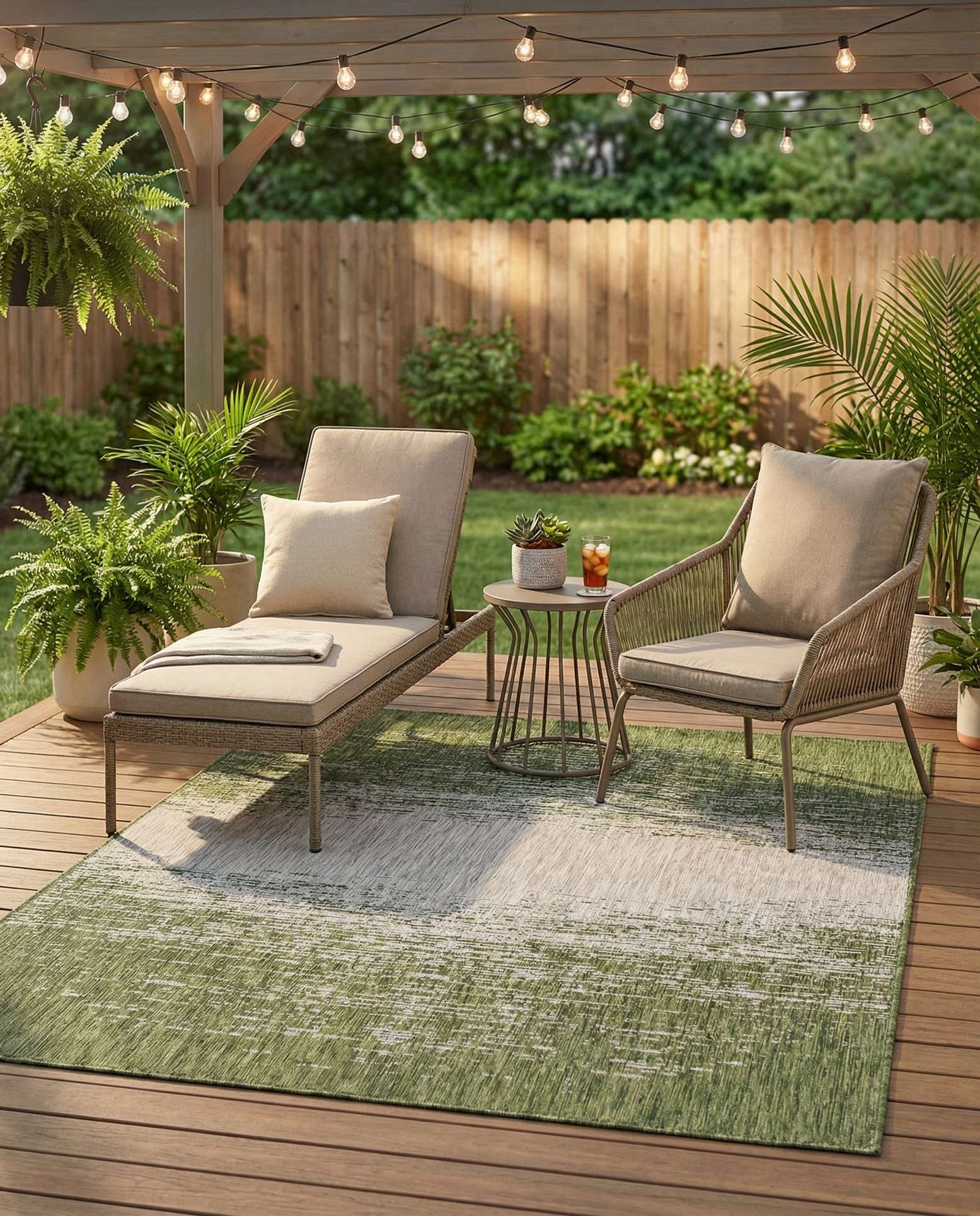 4' x 6' Easy-Clean Modern Indoor / Outdoor Rug