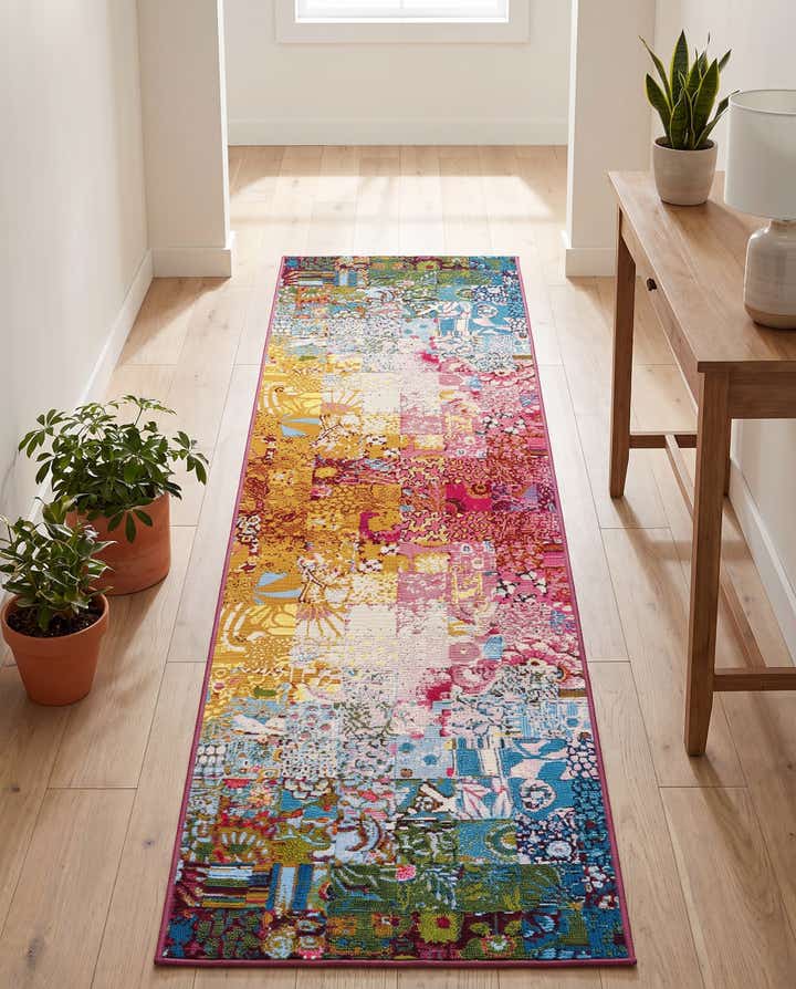 2' x 8' Easy-Clean Modern Indoor / Outdoor Runner Rug