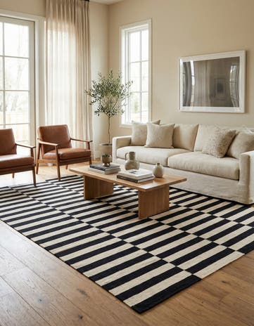 6' 8 x 9' 9 Hand Woven Kilim Modern Wool Rug
