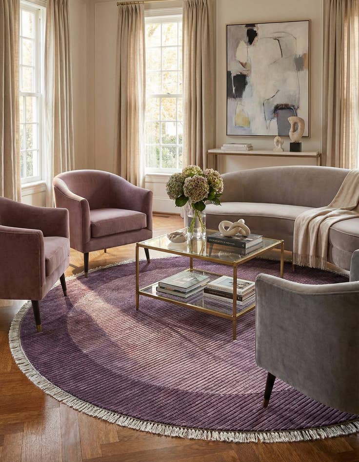 Detail image of 6' 5 x 6' 5  Hand Knotted Darya Wool Round Rug