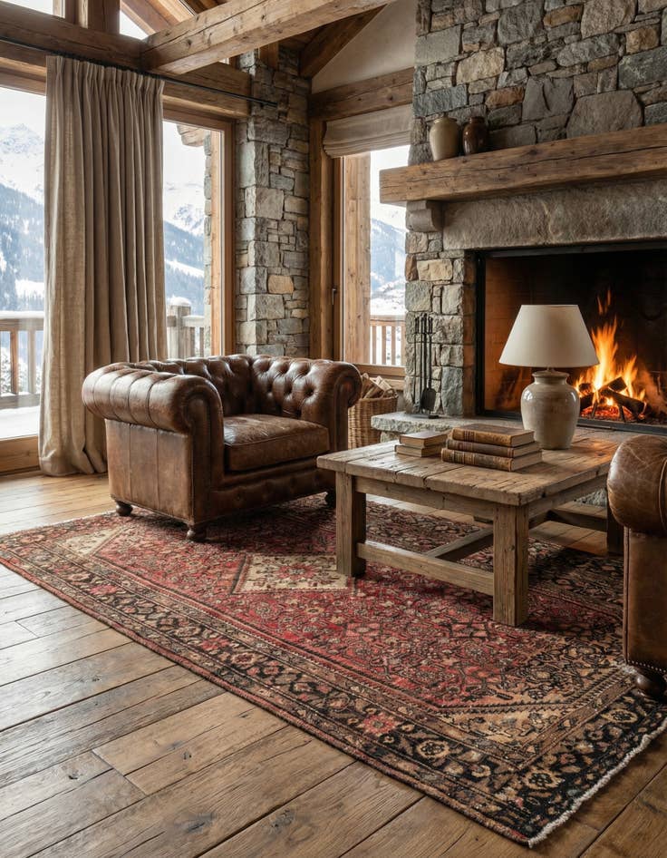 Detail image of 4' 10 x 8' 10  Hand Knotted Ultra Vintage Persian Wool Rug