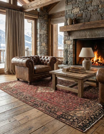 4' 10 x 8' 10 Hand Knotted Ultra Vintage Persian Wool Rug