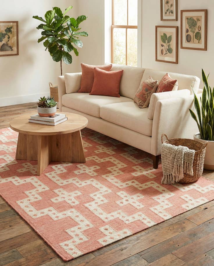 Detail image of 5' 1 x 8' Hand Woven Kilim Wool Rug