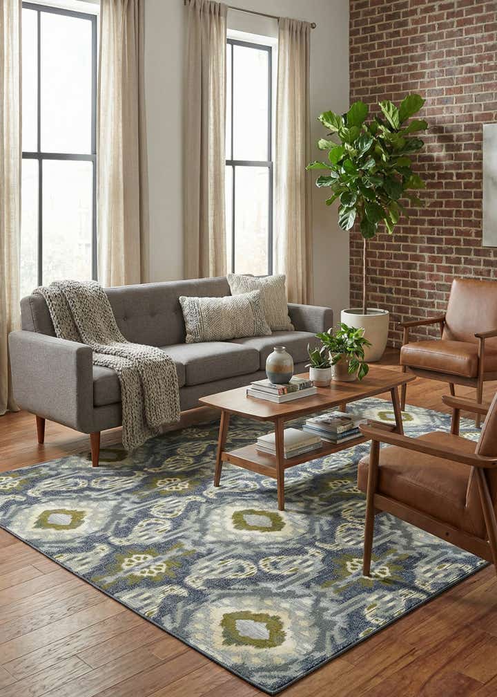 10' x 12' 2 Easy-Clean Modern Indoor / Outdoor Rug
