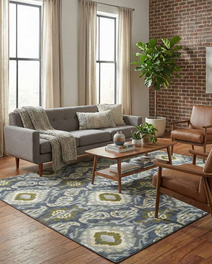 10' x 12' 2 Easy-Clean Modern Indoor / Outdoor Rug
