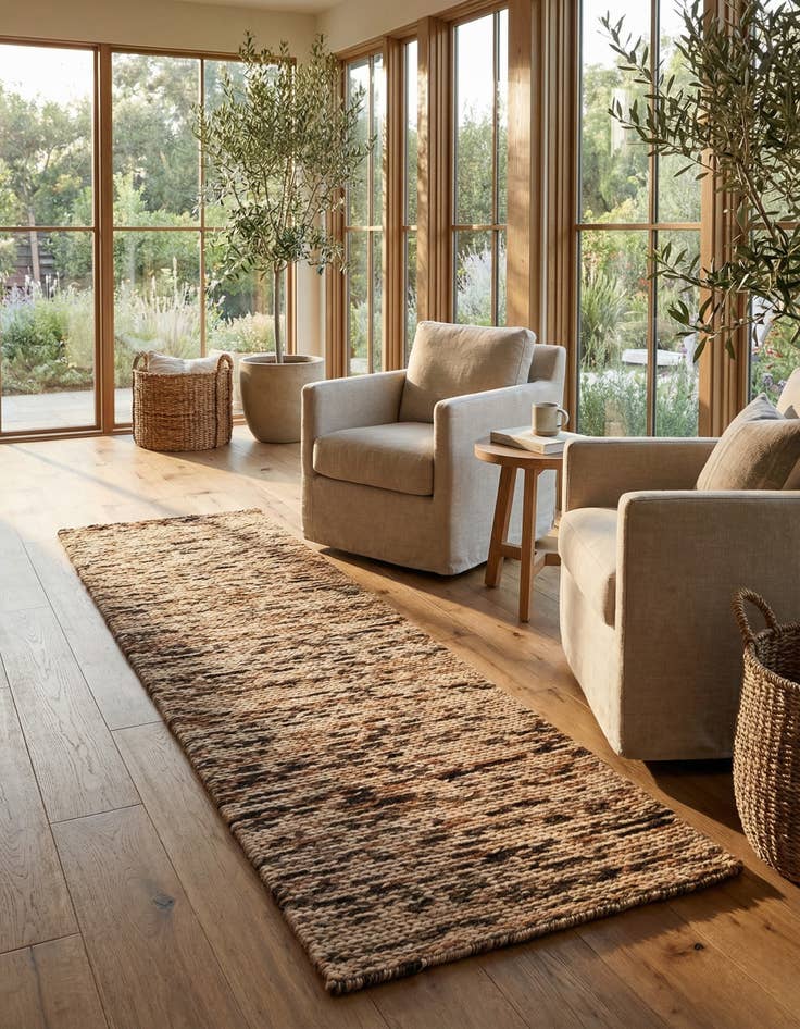 Detail image of 2' 4 x 4' 7 Lana New Zealand Wool Runner Rug