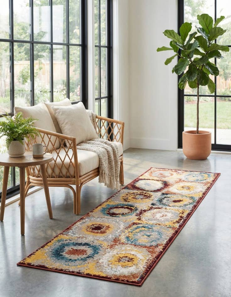 Detail image of 2' x 6' 1 Kamala Washable Runner Rug