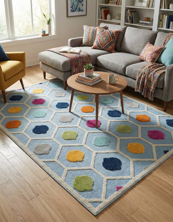 Detail image of 5' 3 x 8'  Washable Aruba Indoor / Outdoor Rug