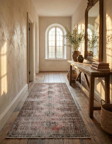 3' 9 x 10' 4 Hand Knotted Ultra Vintage Persian Wool Runner Rug