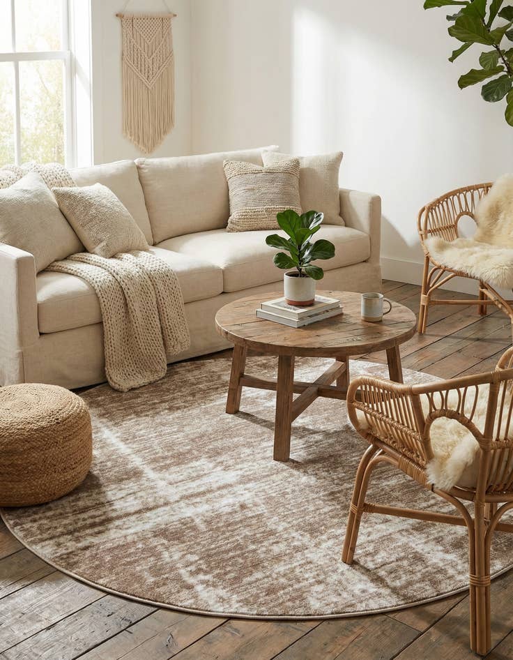 Detail image of 5' 3 x 5' 3 Laguna Round Rug