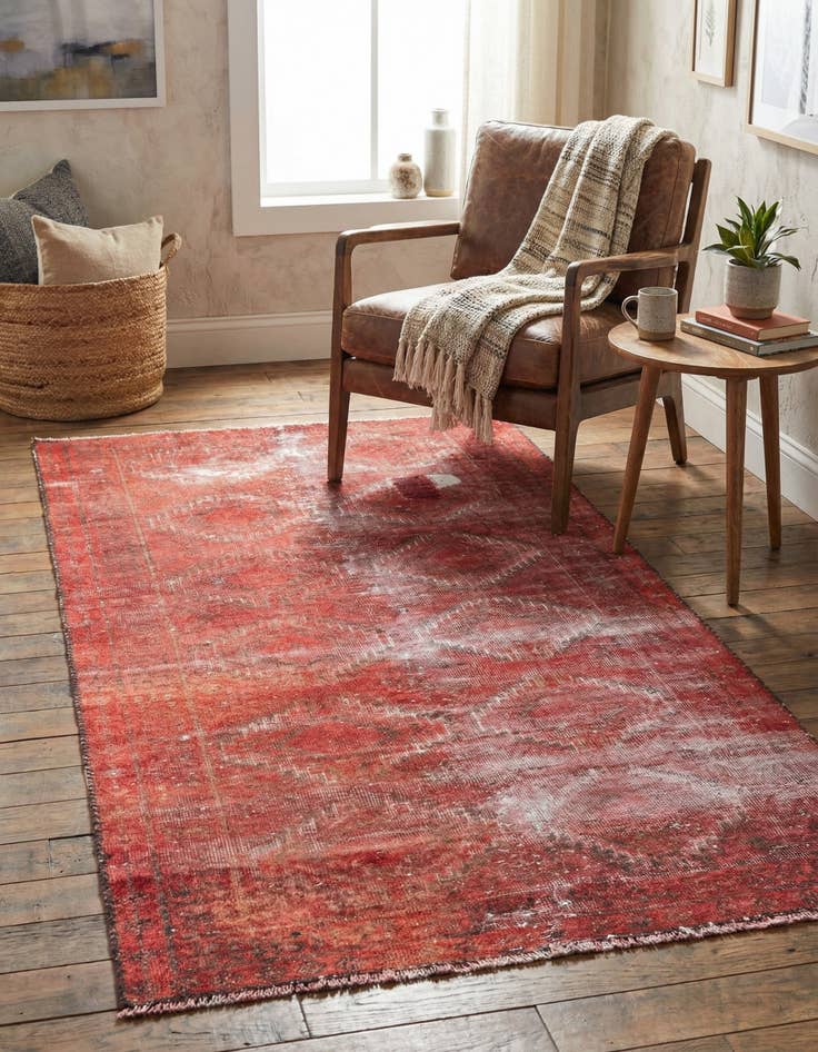 Detail image of 2' 8 x 5' 7  Hand Knotted Ultra Vintage Persian Wool Runner Rug