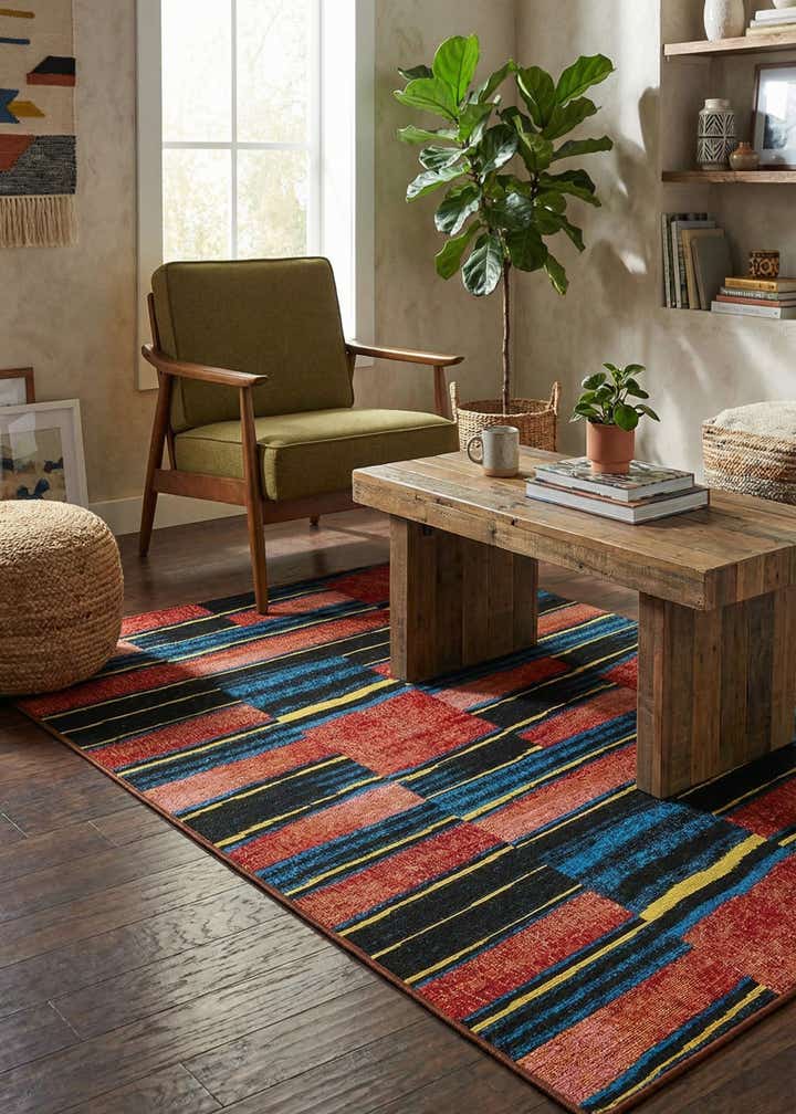 4' x 6' Easy-Clean Modern Indoor / Outdoor Rug