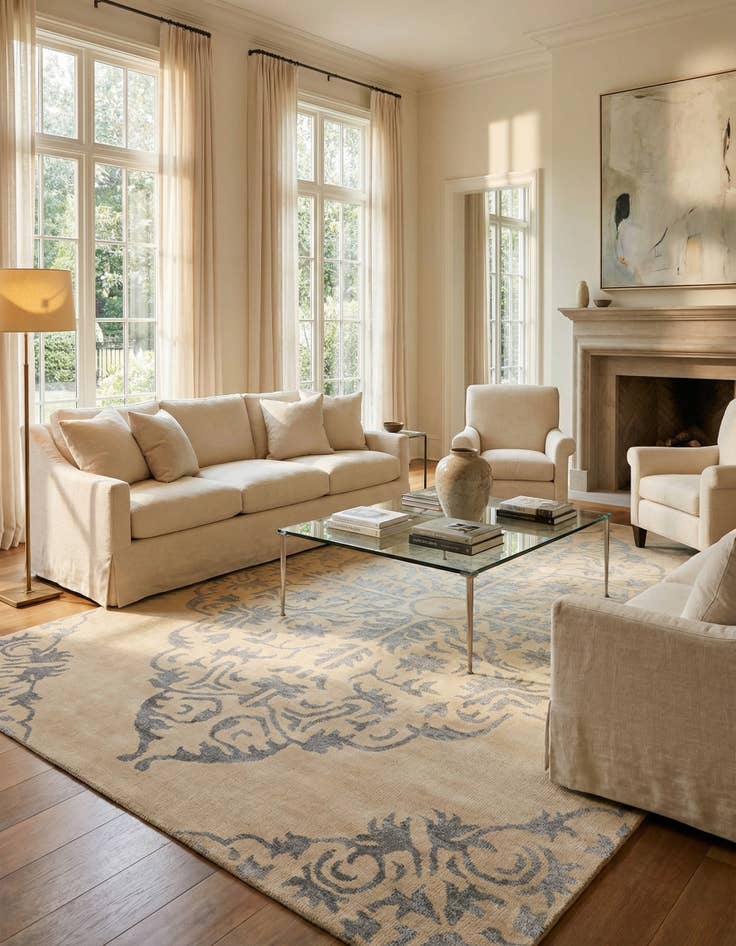 Detail image of 8' 10 x 12' 10  Hand Knotted Darya Rug