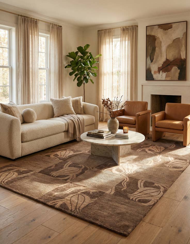 Detail image of  6' 9 x 10' 2  Hand Knotted Darya Wool Rug