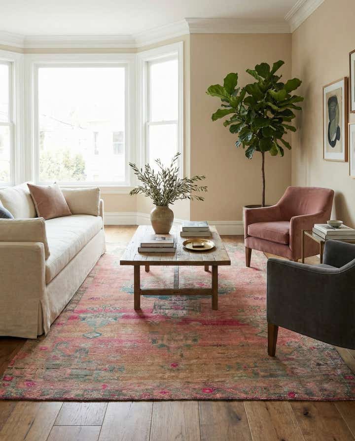 4' 10 x 9' 9 Hand Knotted Ultra Vintage Persian Wool Rug