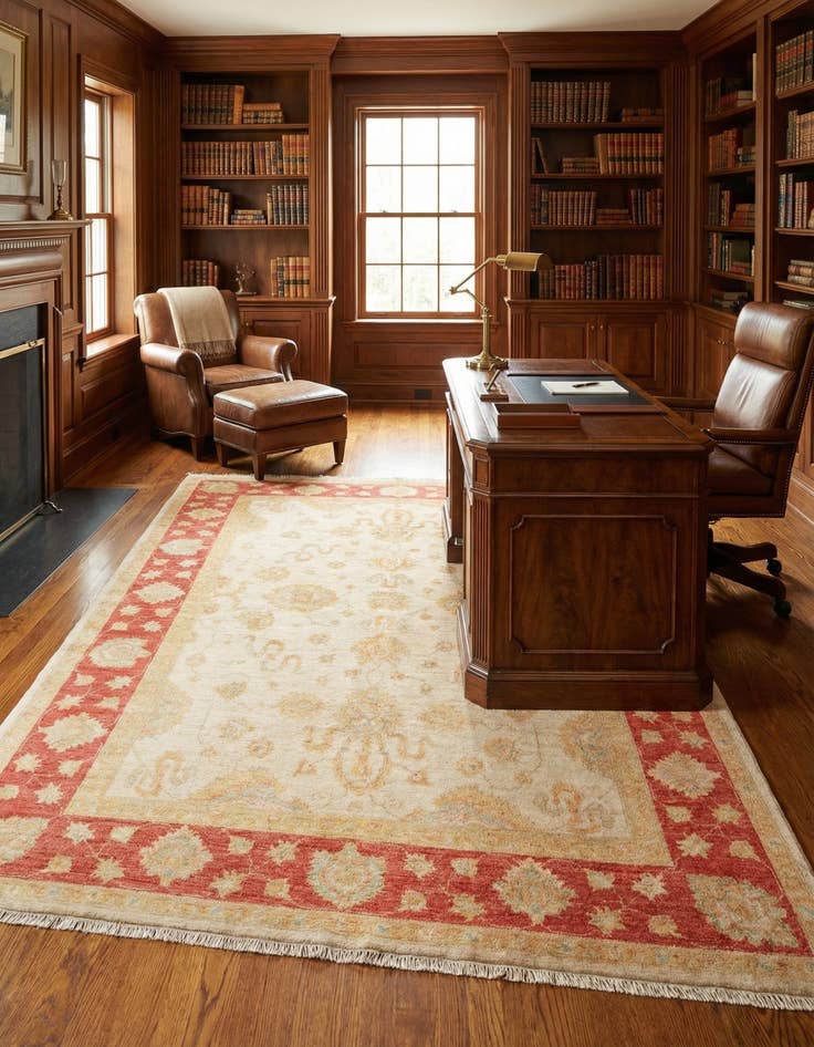 Detail image of 5' 8 x 7' 10 Ziegler Wool Rug