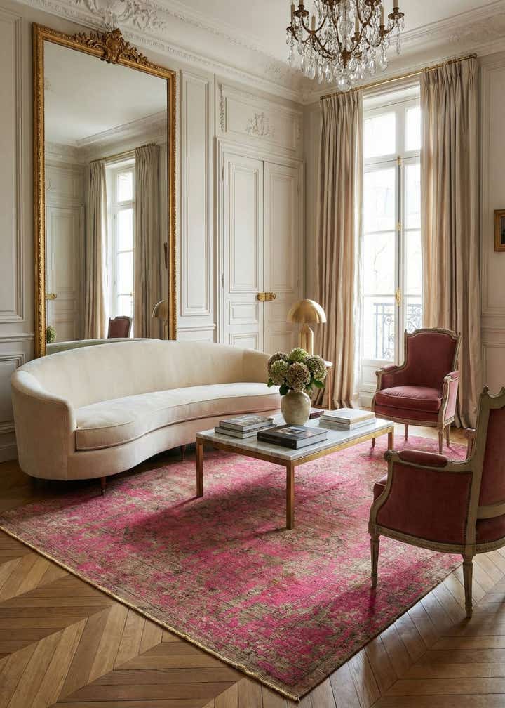 5' 9 x 9' Hand Knotted Ultra Vintage Persian Wool Rug