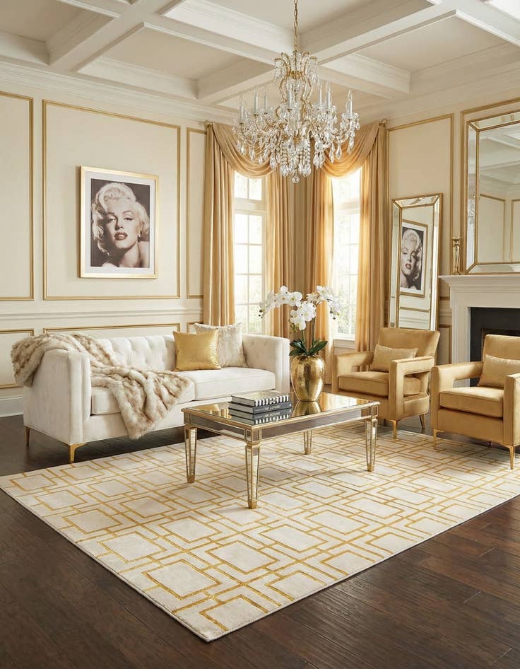 Detail image of 10' x 14'  Marilyn Monroe™ Glam Deco Rug