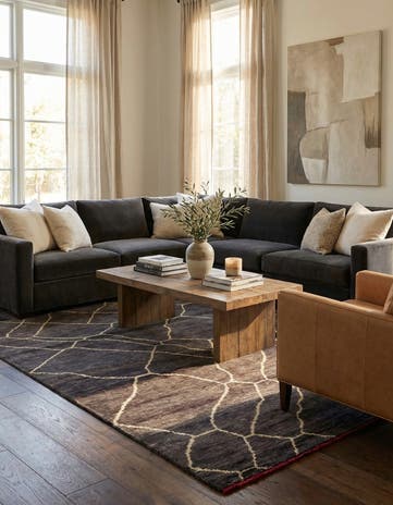 6' 9 x 10' 4 Hand Knotted Darya Wool Rug