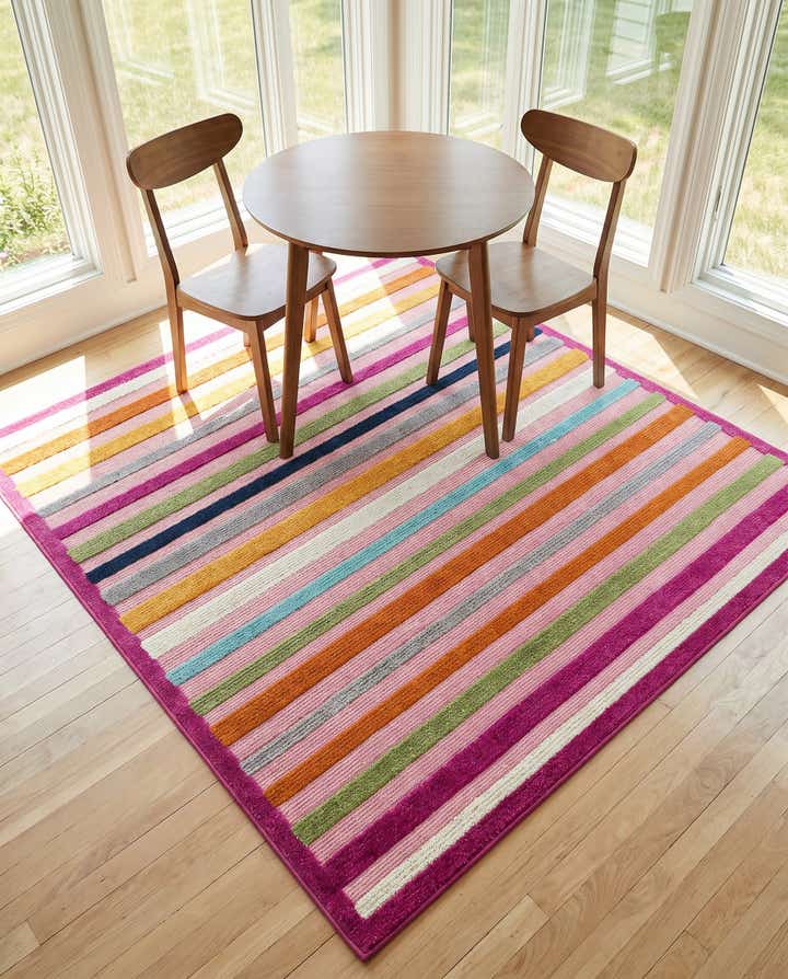 5' 3 x 5' 3 Easy-Clean Aruba Indoor / Outdoor Square Rug