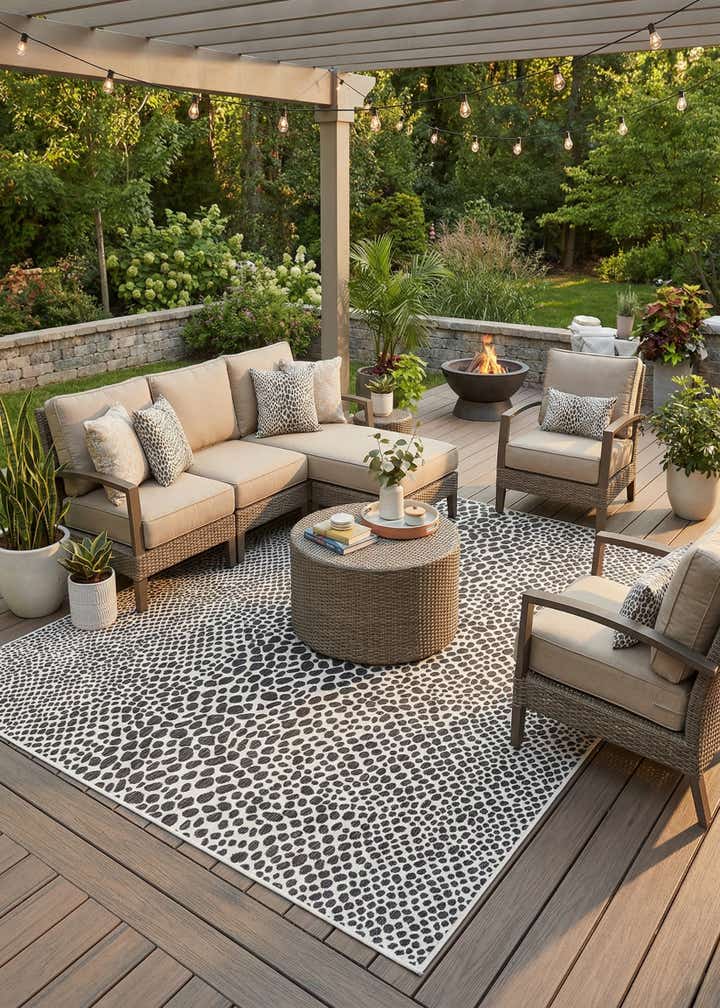 10' x 13' Easy-Clean Jill Zarin Cape Town Indoor / Outdoor Rug