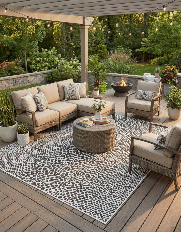 Detail image of 10' x 13'  Washable Jill Zarin Cape Town Indoor / Outdoor Rug