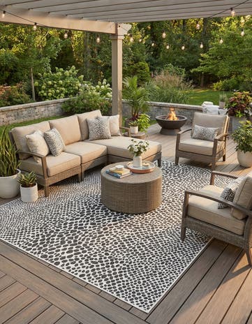 10' x 13' Easy-Clean Jill Zarin Cape Town Indoor / Outdoor Rug