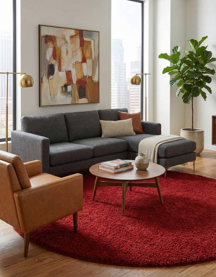 Detail image of 10' 2 x 10' 2 Everyday Shag Round Rug