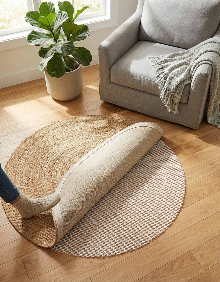 Detail image of 6' x 6' Round Non-Slip Rug Pad