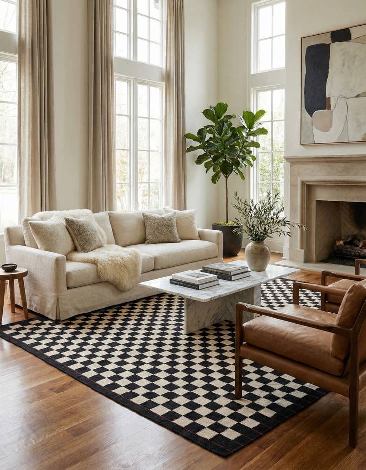 Detail image of 8' 4 x 11' 4  Hand Woven Kilim Modern Wool Rug