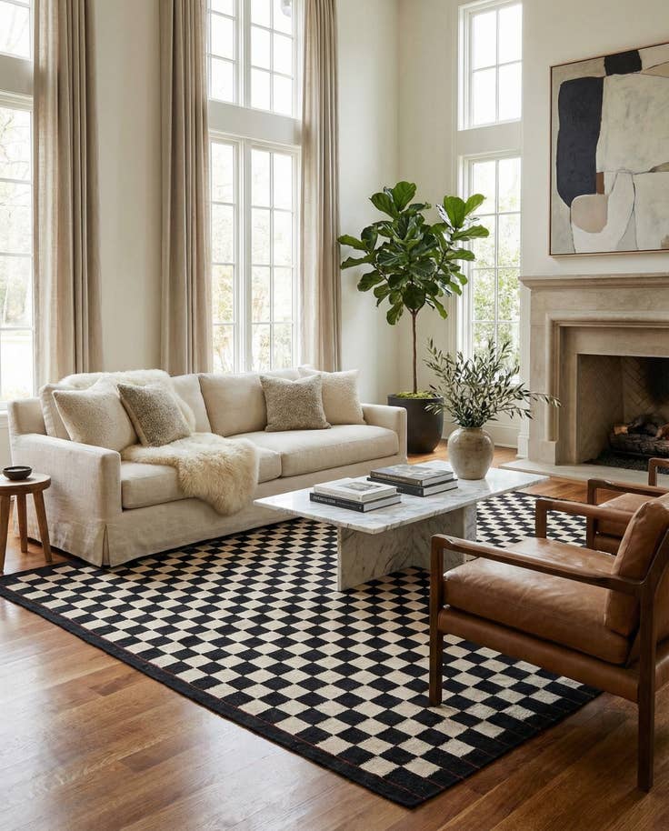 Detail image of 8' 4 x 11' 4 Hand Woven Kilim Modern Wool Rug