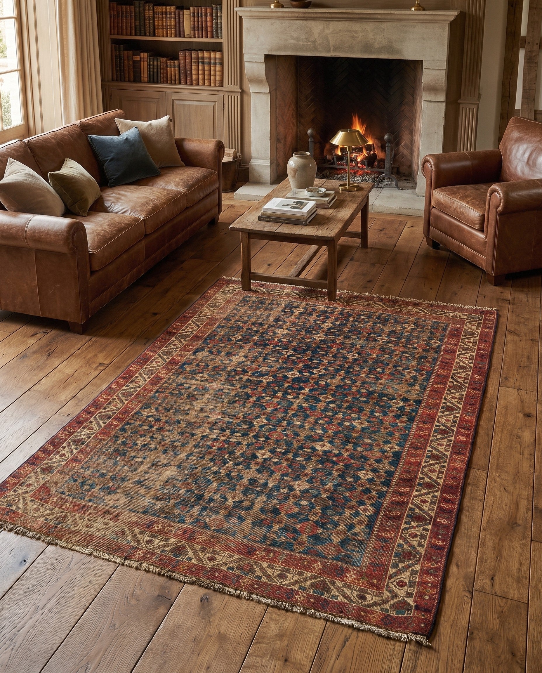 4' 7 x 6' 3 Hand Knotted Kazak Oriental Wool Rug