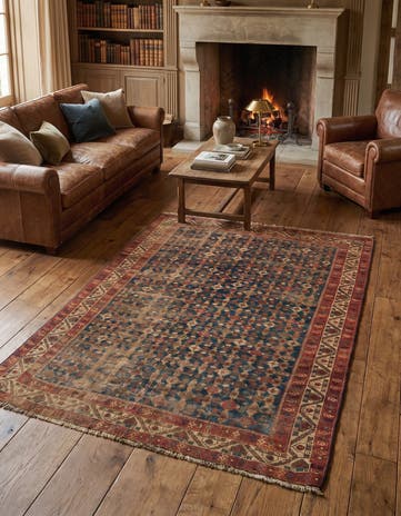 4' 7 x 6' 3 Hand Knotted Kazak Oriental Wool Rug