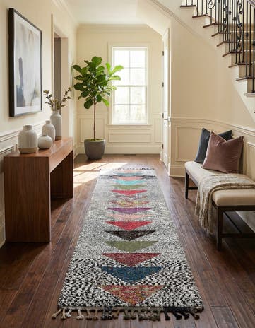 2' 10 x 12' 4 Hand Knotted Moroccan Wool Runner Rug