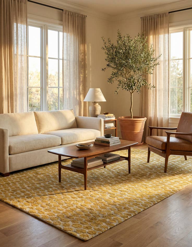 Detail image of 6' 1 x 8' 9  Hand Knotted Moroccan Wool Rug