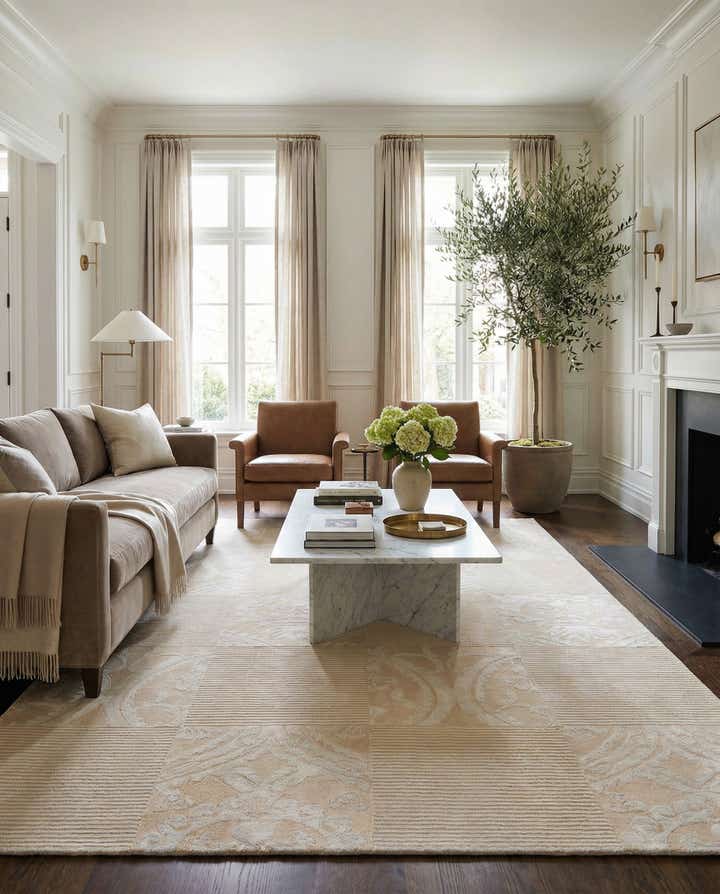 5' 9 x 7' 10 Hand Knotted Darya Wool Rug