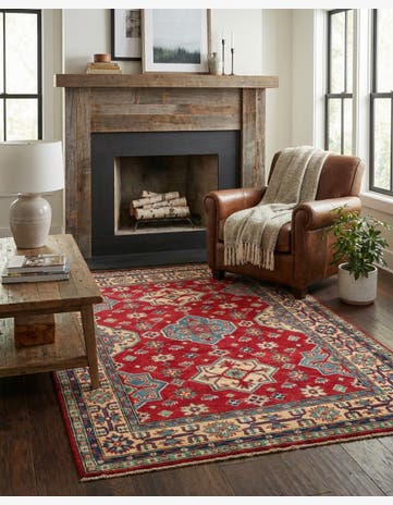 4' x 6' Hand Knotted Kazak Rug