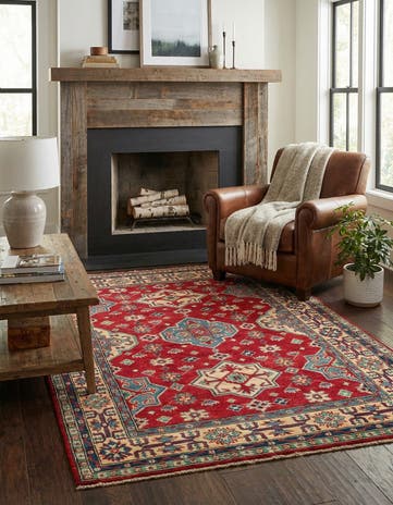 4' x 6' Hand Knotted Kazak Rug