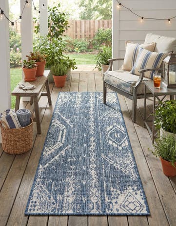 2' x 5' 3 Easy-Clean Bohemian Indoor / Outdoor Runner Rug