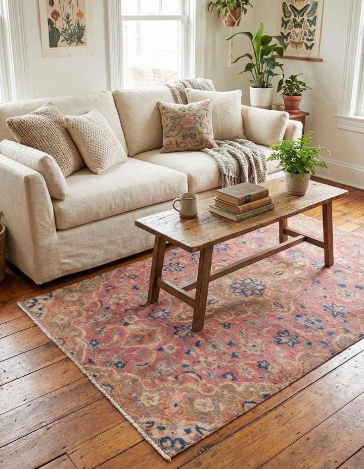 Detail image of 3' 3 x 5' 3  Hand Knotted Ultra Vintage Persian Wool Rug