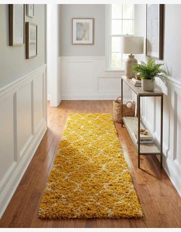 2' x 8' Trellis Shag Runner Rug