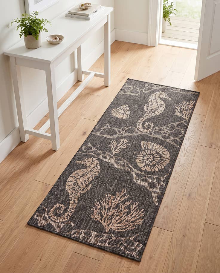 Detail image of 2' x 5' 3 Easy-Clean Coastal Indoor / Outdoor Runner Rug