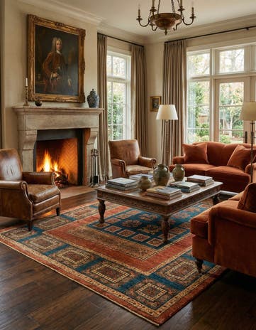4' 11 x 7' 5 Luribaft Wool Rug