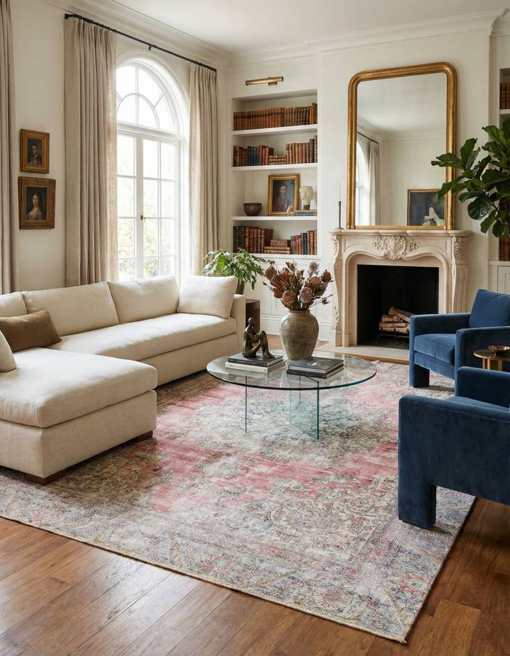 Detail image of 9' x 13' 2  Hand Knotted Ultra Vintage Persian Wool Rug